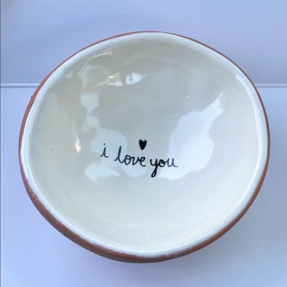 Rae Dunn Other - Ring mini ceramic dish ‘I love you’ with heart